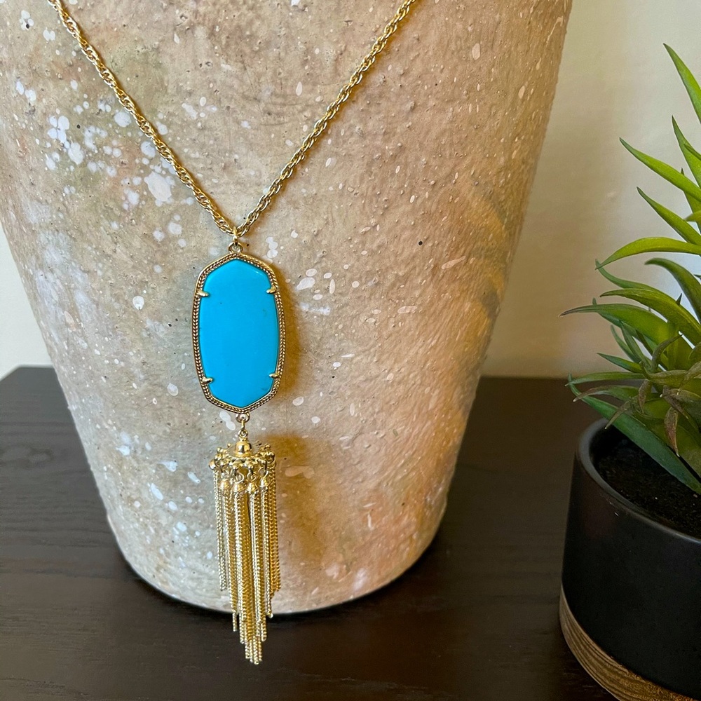 Kendra Scott Turquoise Tassel Necklace